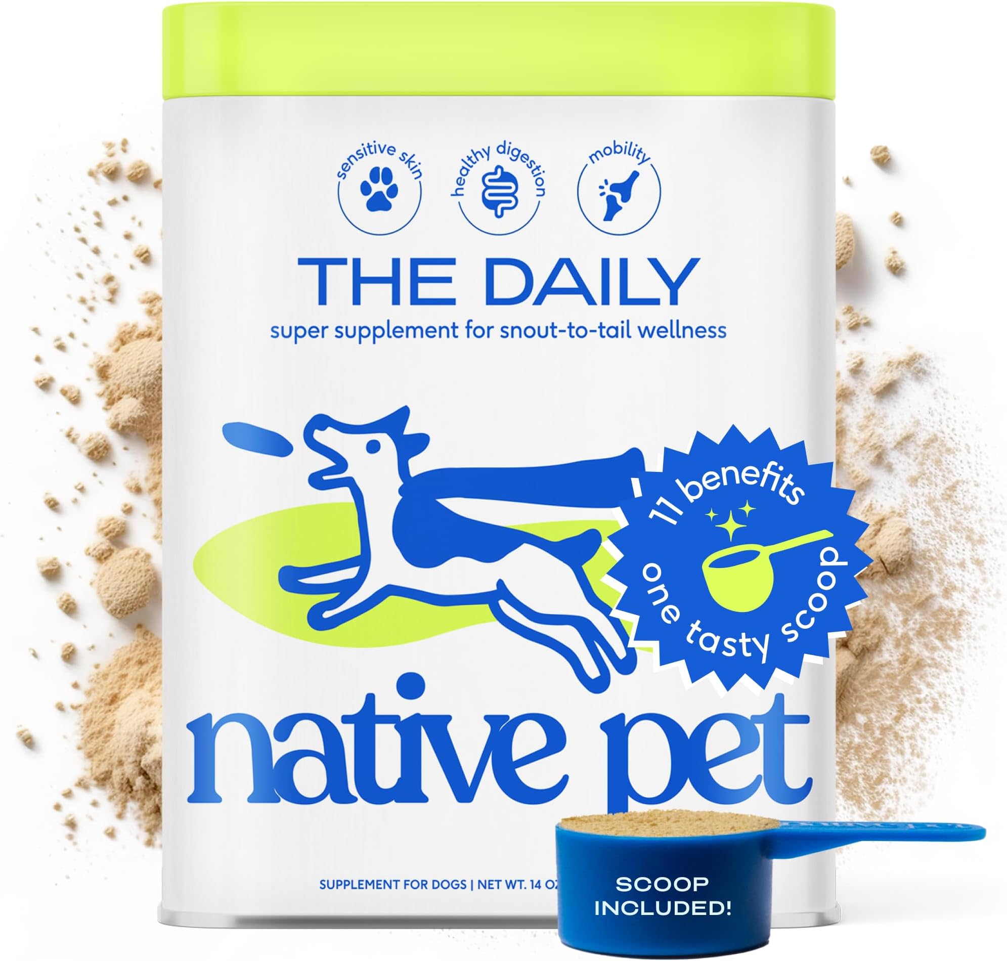 Native Pet Senior Daily Powder 12-in-1 Supplement for Senior Dogs